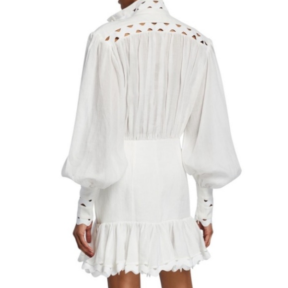 SOLD ♥️ ZIMMERMANN Ninety-Six Wave-Trim Mini Dress - Picture 2 of 8